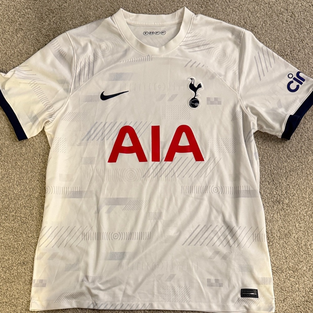 Nike White and Red Soccer Jersey